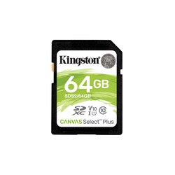 Kingston Canvas Select Plus SD 64GB SDHC Speicher (100 MB/s, Class 10, U 1, V10)