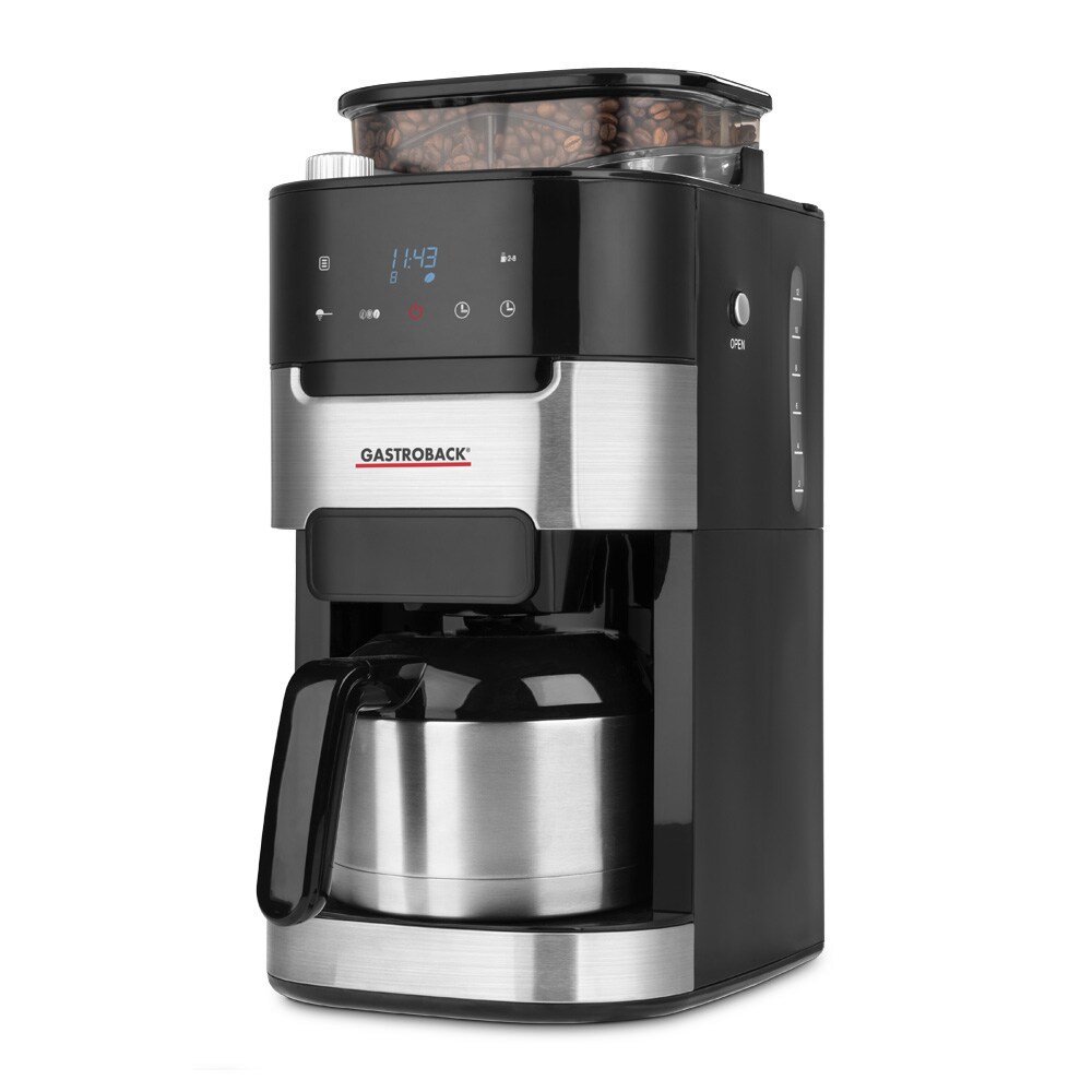 Gastroback 42711s Grind &amp;amp; Brew Pro Thermo Kaffeemaschine mit Mahlwerk