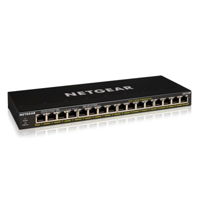 Metall 3 günstig Kaufen-Netgear GS316P 16x Gigabit Switch 10/100/1000MBit Metallgehäuse Befestigungskit. Netgear GS316P 16x Gigabit Switch 10/100/1000MBit Metallgehäuse Befestigungskit <![CDATA[• 16x 10/100/1000 Mbit Gigabit Ethernet • Lüfterloses Design für leis