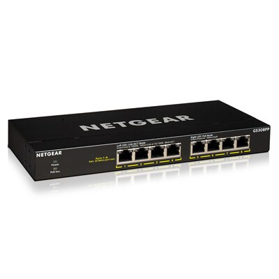 Netgear GS308PP günstig Kaufen-Netgear GS308PP 8-Port Gigabit PoE+ Switch (4x PoE). Netgear GS308PP 8-Port Gigabit PoE+ Switch (4x PoE) <![CDATA[• Stabiles Metallgehäuse • 8 Gigabit-Ethernet-Ports, davon 4x Power over Ethernet • Lüfterlos]]>. 