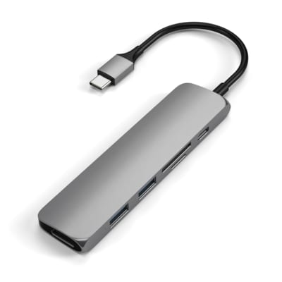 Space Type günstig Kaufen-Satechi Type-C USB Passthrough HDMI Hub V2 Space Grau. Satechi Type-C USB Passthrough HDMI Hub V2 Space Grau <![CDATA[• Adapter für USB-C-Geräte • Edles, schlichtes Design • Vereint alle wichtigen Anschlüsse für den Laptop]]>. 