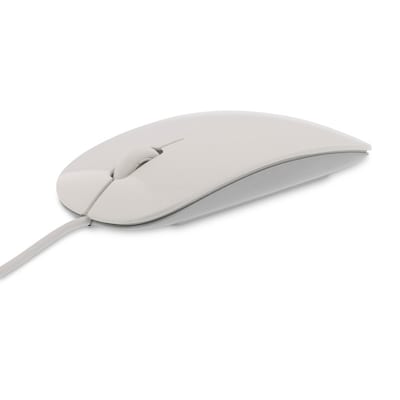 Optische Maus günstig Kaufen-LMP Easy Mouse USB-A. LMP Easy Mouse USB-A <![CDATA[• Optische 2-Tasten-Maus mit Scrollrad • Kabelgebunden, Aufladen entfällt • Robuste Aluminiumbasis in Silber mit weißer Kunststoffoberfläche • Angenehme Haptik und stilvolles Design • Univer