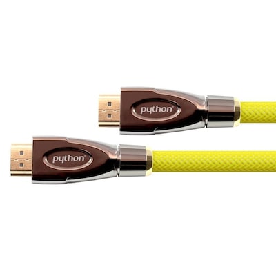 PYTHON HDMI 2.0 Kabel 1m Ethernet 4K*2K UHD vergoldet OFC gelb
