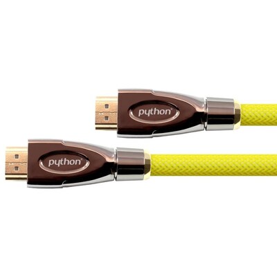 PYTHON HDMI 2.0 Kabel 2m Ethernet 4K*2K UHD vergoldet OFC gelb