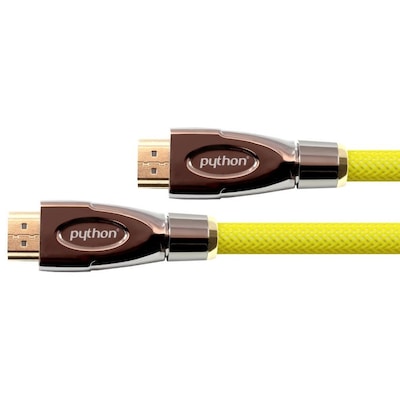 HD Metal günstig Kaufen-PYTHON HDMI 2.0 Kabel 2m Ethernet 4K*2K UHD vergoldet OFC gelb. PYTHON HDMI 2.0 Kabel 2m Ethernet 4K*2K UHD vergoldet OFC gelb <![CDATA[• HDMI-Kabel • Anschlüsse: HDMI A und HDMI A • Farbe: gelb, Länge: 2,0m • Vollmetallstecker und 24K vergoldet