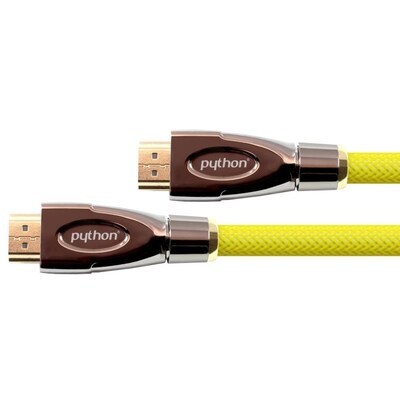 PYTHON HDMI 2.0 Kabel 5m Ethernet 4K*2K UHD vergoldet OFC gelb