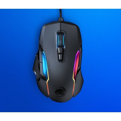 in Red günstig Kaufen-ROCCAT Kone AIMO remastered Gaming Maus schwarz. ROCCAT Kone AIMO remastered Gaming Maus schwarz <![CDATA[• Anwendungsbereich: Gaming, 12 Tasten, Scrollrad • Kabelgebunden (USB) • Sensortechnologie: Optisch (16.000 dpi) • Schwarz, 130g, 40,0 mm x 