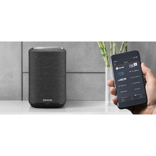 Denon HOME 150 Multiroom-Lautsprecher mit Bluetooth, WLAN, Airplay 2,  schwarz ++ Cyberport