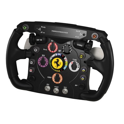 Metall günstig Kaufen-Thrustmaster Ferrari F1 Wheel Add-On Lenkrad Aufsatz. Thrustmaster Ferrari F1 Wheel Add-On Lenkrad Aufsatz <![CDATA[• Maßstabsgetreue Replik des Formel1 Ferrari Rennlenkers • Gebürstete „Push & Pull” Gangschalthebel aus Metall im echten F1-Stil 