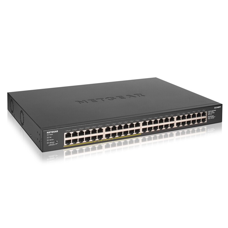 Netgear 48-Port Gigabit Switch PoE+ unmanaged GS348PP-100EUS