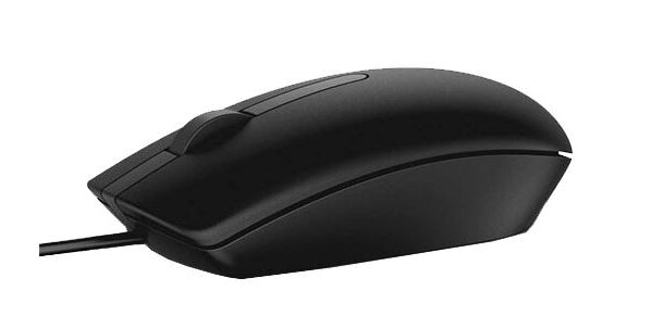 Dell MS116 Maus Schwarz kabelgebunden für Links- & Rechtshänder