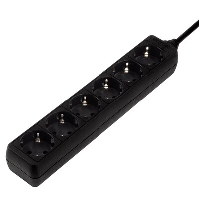 Hama  Steckdosenleiste 6-fach 1,4m schwarz | 04047443186591