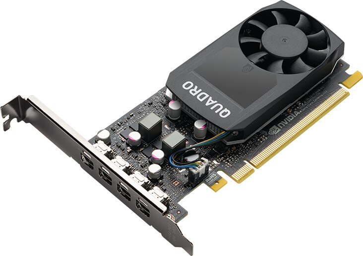 PNY NVIDIA Quadro P1000 V2 4GB PCIe 3.0 Workstation Grafikkarte 4x Mini-DP/DVI