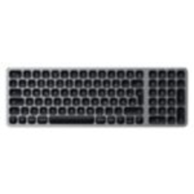 Tastatur beleuchtet günstig Kaufen-Satechi Aluminium Slim Bluetooth Backlit Tastatur kabellos space grey. Satechi Aluminium Slim Bluetooth Backlit Tastatur kabellos space grey <![CDATA[• Kabellose Tastatur mit beleuchteten Tasten • QWERTZ-Tastatur mit komplettem Ziffernblock • Kann m