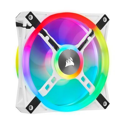 corsair günstig Kaufen-Corsair iCUE QL120 RGB Gehäuse Lüfter in Weiß 120 mm. Corsair iCUE QL120 RGB Gehäuse Lüfter in Weiß 120 mm <![CDATA[• 120x120x25mm Lüfter mit doppelter RGB Lichtschleife • Fördervolumen: 71 m³/h, Geräuschemission: 26 