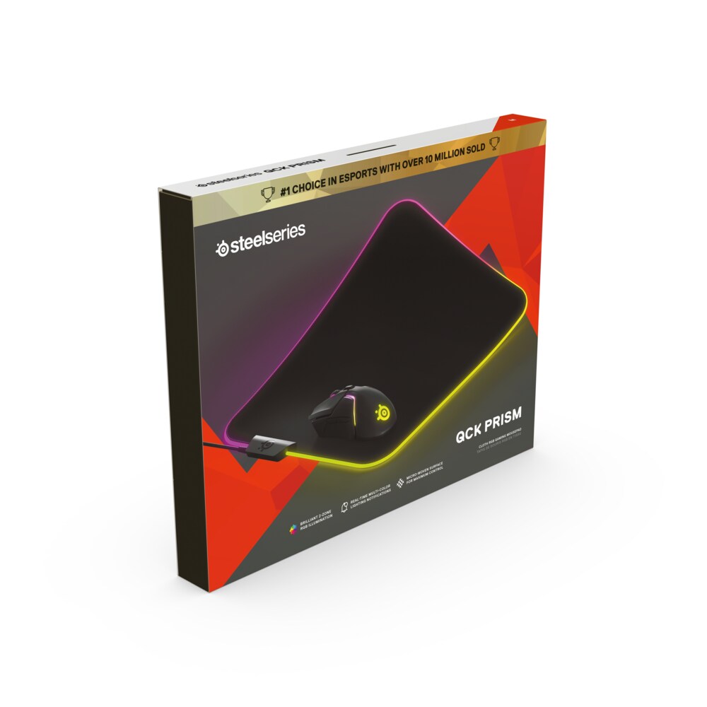 SteelSeries QCK Prism Cloth Medium RGB Gaming Mousepad