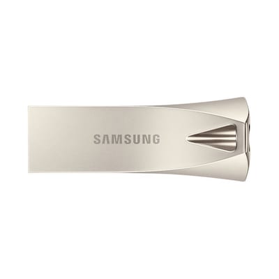 STAR PLUS günstig Kaufen-Samsung BAR Plus Flash Drive 3.1 64 GB USB Stick silber. Samsung BAR Plus Flash Drive 3.1 64 GB USB Stick silber <![CDATA[• Einzigartiges Metall-Design • Hohe Zuverlässigkeit • Starke Leistung - bis zu 200MB/s • USB 3.1 Schnittstelle • abwärts