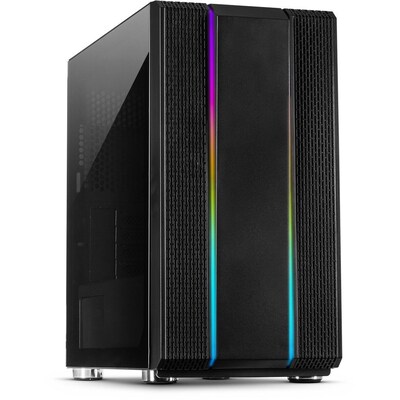Intertech Inter-Tech X-3601 Impulse Micro Tower mit RGB, Schwarz | 04260455645072