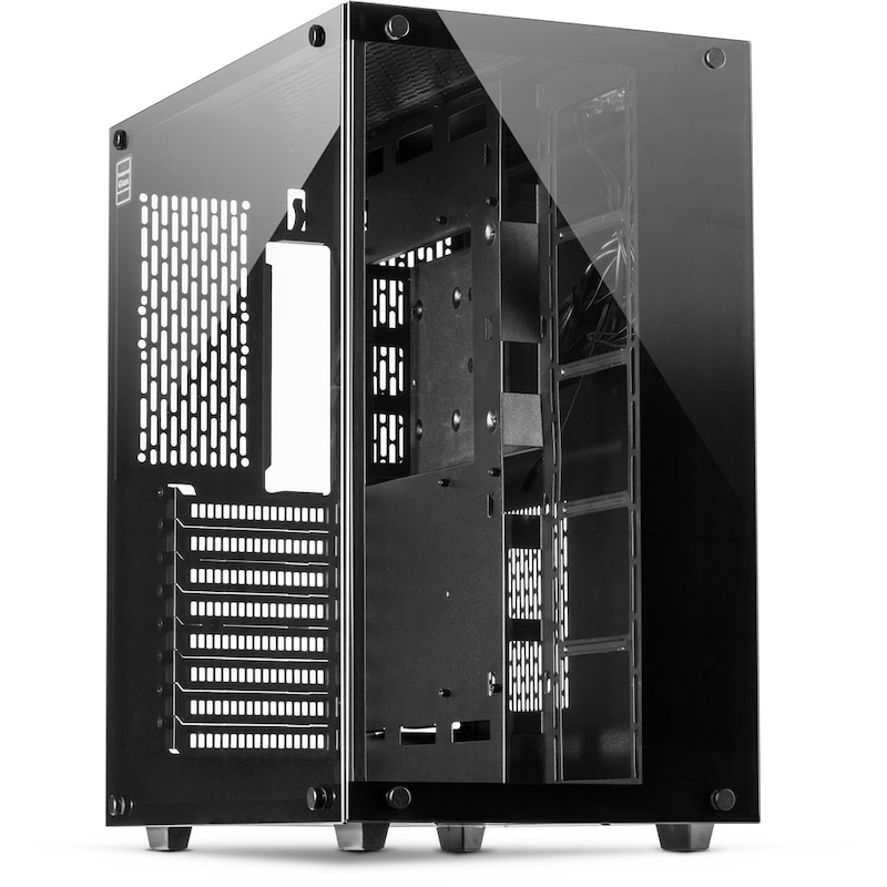 2X Glas günstig Kaufen-Inter-Tech C-701 Panorama ATX Gehäuse, Tempered Glass, Schwarz. Inter-Tech C-701 Panorama ATX Gehäuse, Tempered Glass, Schwarz <![CDATA[• Preiswertes Panorama Gaming-Gehäuse • Abmessungen (HxBxT): 450 x 260 x 420mm • Einschübe (intern): 2x 3.5