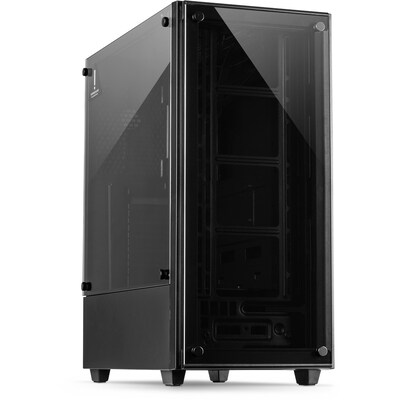 ab 21  günstig Kaufen-Inter-Tech C-303 Mirror, Midi Tower ATX Gehäuse, Schwarz. Inter-Tech C-303 Mirror, Midi Tower ATX Gehäuse, Schwarz <![CDATA[• Leicht verspiegelte Frontblende aus Tempered Glass • Abmessungen (HxBxT): 450 x 210 x 420mm • Einschübe (intern)