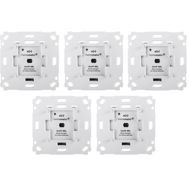 Home 2 günstig Kaufen-Homematic IP Jalousieaktor für Markenschalter HmIP-BBL-2 • 5er Pack. Homematic IP Jalousieaktor für Markenschalter HmIP-BBL-2 • 5er Pack <![CDATA[• Unterputzaktor zum Steuern von Jalousien, Rollläden und Markisen • exakte Einstellu