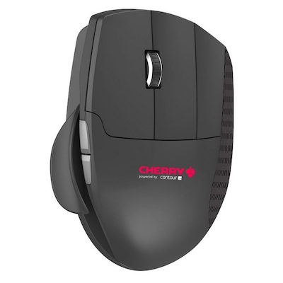 Cherry UNIMOUSE ergonomische kabellose Maus USB dunkelgrau