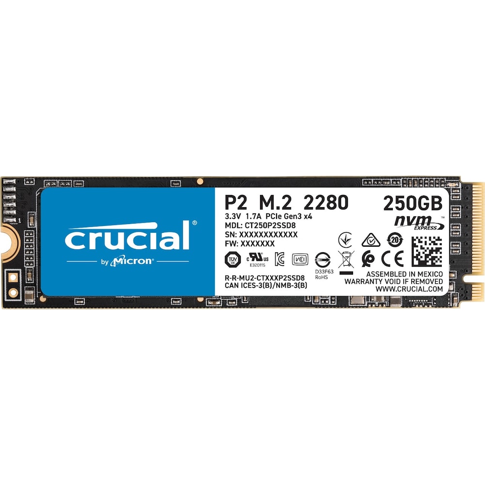 Crucial P2 SSD 250GB M.2 PCIe NVMe