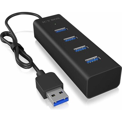 CY USB günstig Kaufen-RaidSonic Icy Box IB-HUB1409-U3 USB-Hub, 4x USB-A 3.0, USB-A 3.0. RaidSonic Icy Box IB-HUB1409-U3 USB-Hub, 4x USB-A 3.0, USB-A 3.0 <![CDATA[• Gehäuse aus hochwertigem Aluminium • 4x USB 3.0 Ports bis zu 5 Gbit/s • LED Indikator • Integriertes USB