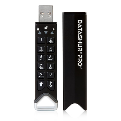 iStorage datAshur PRO2 32 GB USB3.2 Stick mit PIN-Schutz Aluminium