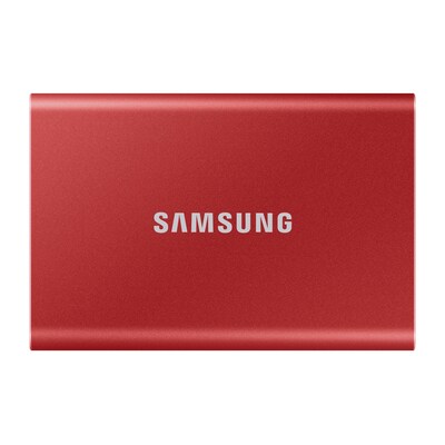 Samsung SSD günstig Kaufen-Samsung Portable SSD T7 500 GB USB 3.2 Gen2 Typ-C Metallic Red PC/Mac. Samsung Portable SSD T7 500 GB USB 3.2 Gen2 Typ-C Metallic Red PC/Mac <![CDATA[• 500 GB (8 mm Bauhöhe, V-NAND mit NVMe) • Maximale Lese-/Schreibgeschwindigkeit: 1.050 MB/s / 1.000