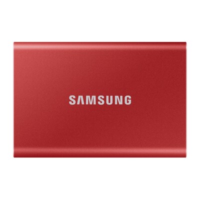 portable CD günstig Kaufen-Samsung Portable SSD T7 1 TB USB 3.2 Gen2 Typ-C Metallic Red PC/Mac. Samsung Portable SSD T7 1 TB USB 3.2 Gen2 Typ-C Metallic Red PC/Mac <![CDATA[• 1 TB (8 mm Bauhöhe, V-NAND mit NVMe) • Maximale Lese-/Schreibgeschwindigkeit: 1.050 MB/s / 1.000 MB/s 