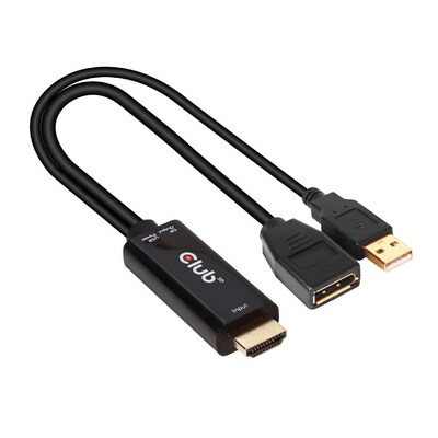 Farbe 60 günstig Kaufen-Club 3D Adapter aktiv HDMI auf DisplayPort 1.2 4K60Hz St./Bu. schwarz. Club 3D Adapter aktiv HDMI auf DisplayPort 1.2 4K60Hz St./Bu. schwarz <![CDATA[• HDMI-Kabel • Anschlüsse: HDMI A und Displayport • Farbe: schwarz, Länge: 0,20m • passend für