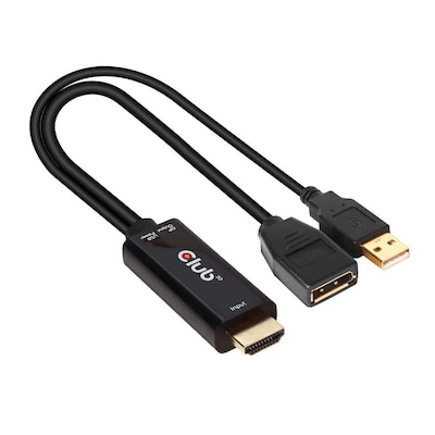 Adapter schwarz  günstig Kaufen-Club 3D Adapter aktiv HDMI auf DisplayPort 1.2 4K60Hz St./Bu. schwarz. Club 3D Adapter aktiv HDMI auf DisplayPort 1.2 4K60Hz St./Bu. schwarz <![CDATA[• HDMI-Kabel • Anschlüsse: HDMI A und Displayport • Farbe: schwarz, Länge: 0,20m]]>. 
