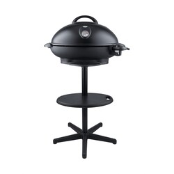 Steba VG 350 BIG Barbecue S&auml;ulen Grill schwarz mit Windschutzhaube