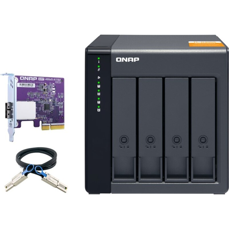 SATA 3 günstig Kaufen-QNAP TL-D400S Erweiterungsgehäuse 4-Bay. QNAP TL-D400S Erweiterungsgehäuse 4-Bay <![CDATA[• QNAP TL-D400S • Erweiterungsgehäuse 4-Bay • 4x 2.5/3.5 Zoll, SATA 6Gb/s, Hot-Swap • Tower • Host Schnittstelle 1x SFF-8088]]>. 