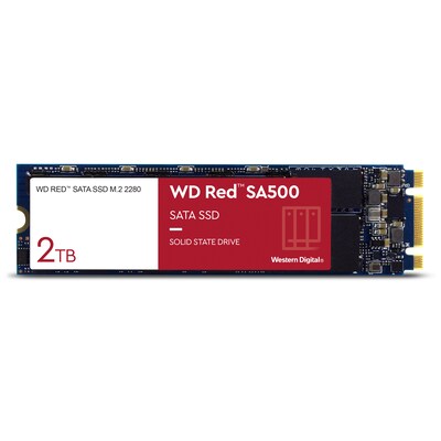 Kartenleser/Card günstig Kaufen-WD Red SA500 NAS SSD 2 TB M.2 2280 SATA. WD Red SA500 NAS SSD 2 TB M.2 2280 SATA <![CDATA[• 2 TB - 2,38 mm Bauhöhe • M.2 2280 Card, SATA III (600 Mbyte/s) • Maximale Lese-/Schreibgeschwindigkeit: 560 MB/s / 530 MB/s • Enterprise: Serverlaufwerk, 