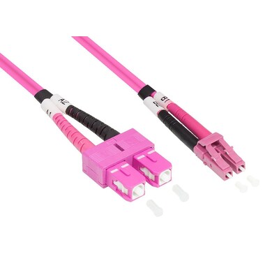 Let go günstig Kaufen-Good Connections Patchkabel LWL Duplex OM4 LC/SC Multimode 0,5m. Good Connections Patchkabel LWL Duplex OM4 LC/SC Multimode 0,5m <![CDATA[• Stecker: LC/SC duplex • Länge: 0,5m • Farbe: violett]]>. 