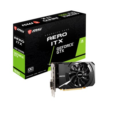 14 T günstig Kaufen-MSI Geforce GTX 1650 D6 AERO ITX OC 4GB GDDR6 Grafikkarte HDMI/DP/DVI. MSI Geforce GTX 1650 D6 AERO ITX OC 4GB GDDR6 Grafikkarte HDMI/DP/DVI <![CDATA[• GeForce GTX 1650 • 4 GB GDDR6-RAM (128bit Speicherinterface) • Core/Memorytakt: 1485 (Boost 1620)