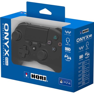 Headset f günstig Kaufen-HORI PS4 Controller Onyx Plus. HORI PS4 Controller Onyx Plus <![CDATA[• Offiziell Sony lizenziert • Layout mit versetzten Analogsticks • ergonomischer Griff • 3.5mm headset Anschluss • kabellos (2, 4GHz) mit Adapter]]>. 