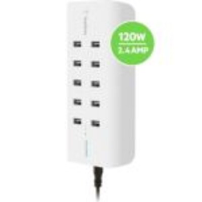 Belkin  10-Port USB-Ladestation 120W 2.4A pro Port Weiß | 00745883738069