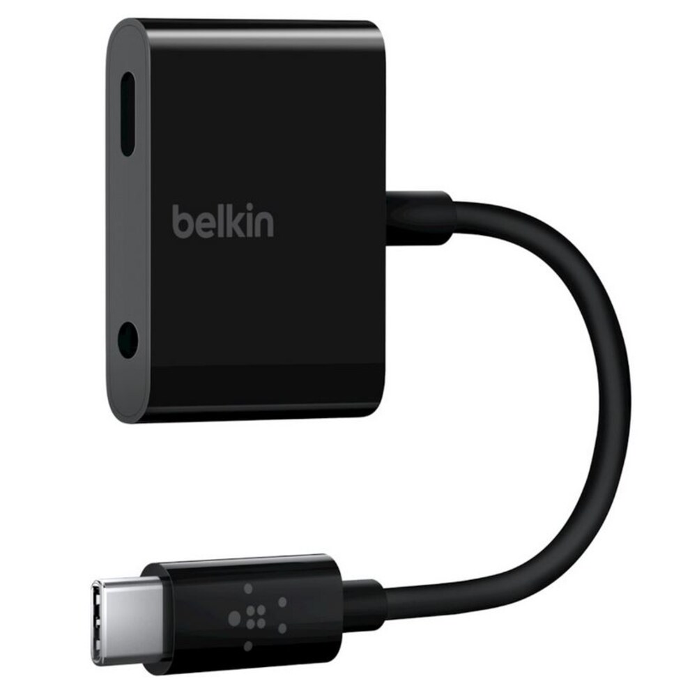 Belkin RockStar 3,5mm Klinken-Audio- und USB-C Ladeadapter Schwarz