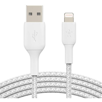 USB Lightning günstig Kaufen-Belkin Lightning Lade/Sync Kabel ummantelt mfi zertifiziert 2m Weiß. Belkin Lightning Lade/Sync Kabel ummantelt mfi zertifiziert 2m Weiß <![CDATA[• Lightning-Kabel • Anschlüsse: Lightning und USB Typ A • Farbe: weiß, Länge: 2,0m • 4K 