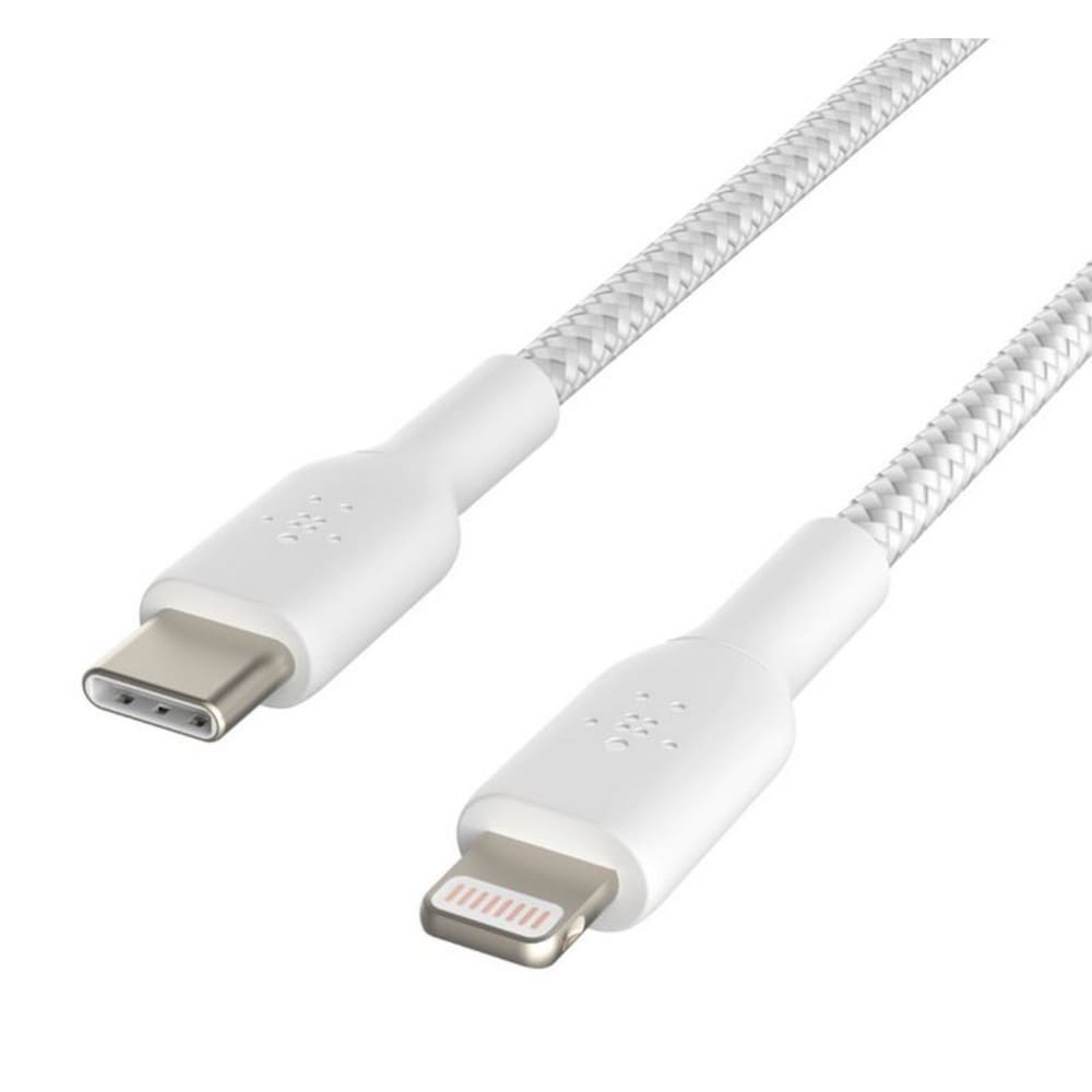 Belkin Lightning/USB-C Kabel ummantelt mfi zertifiziert 1m Weiß