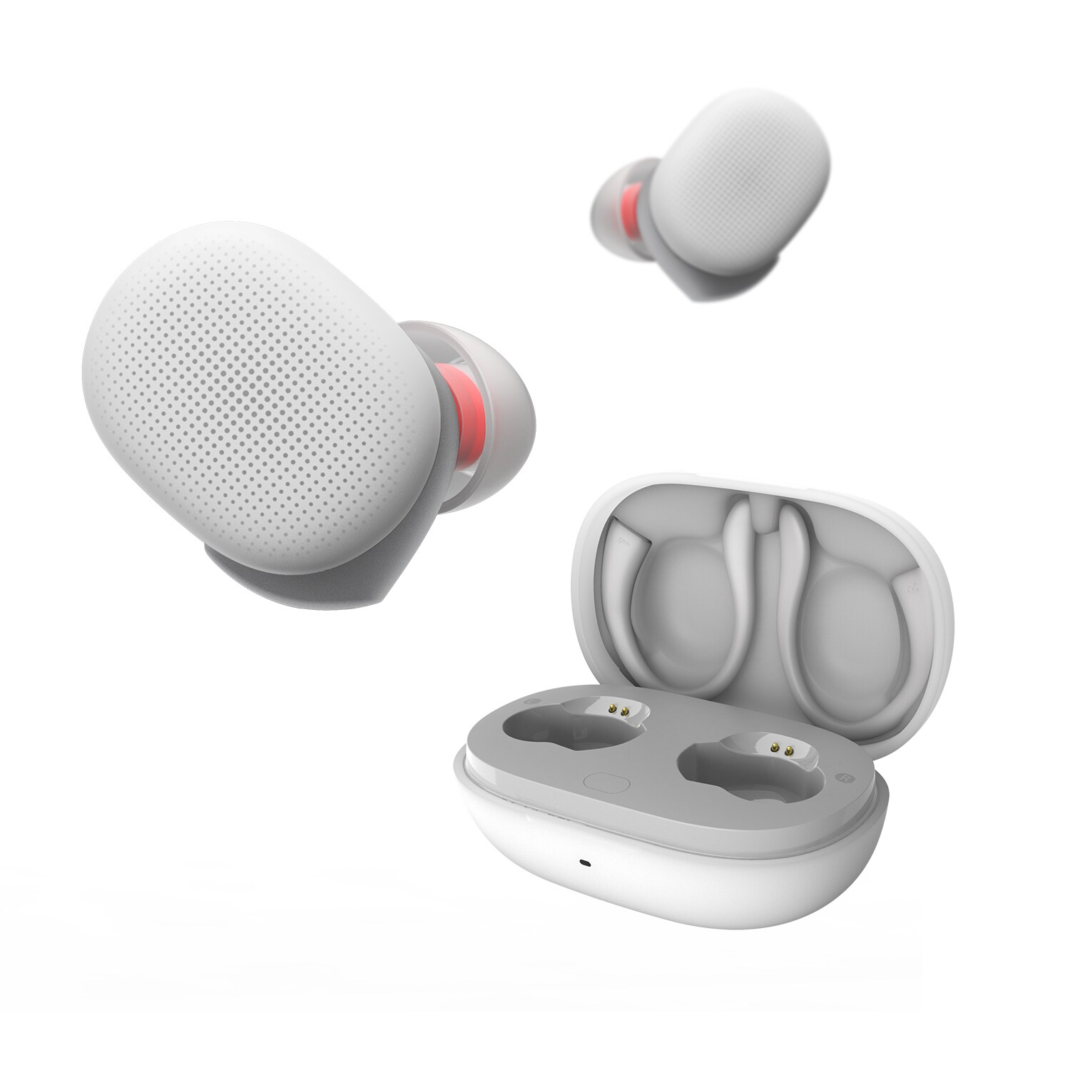 Amazfit PowerBuds In-Ear-Kopfh&ouml;rer True-Wireless mit Herzfrequenzsensor wei&szlig;