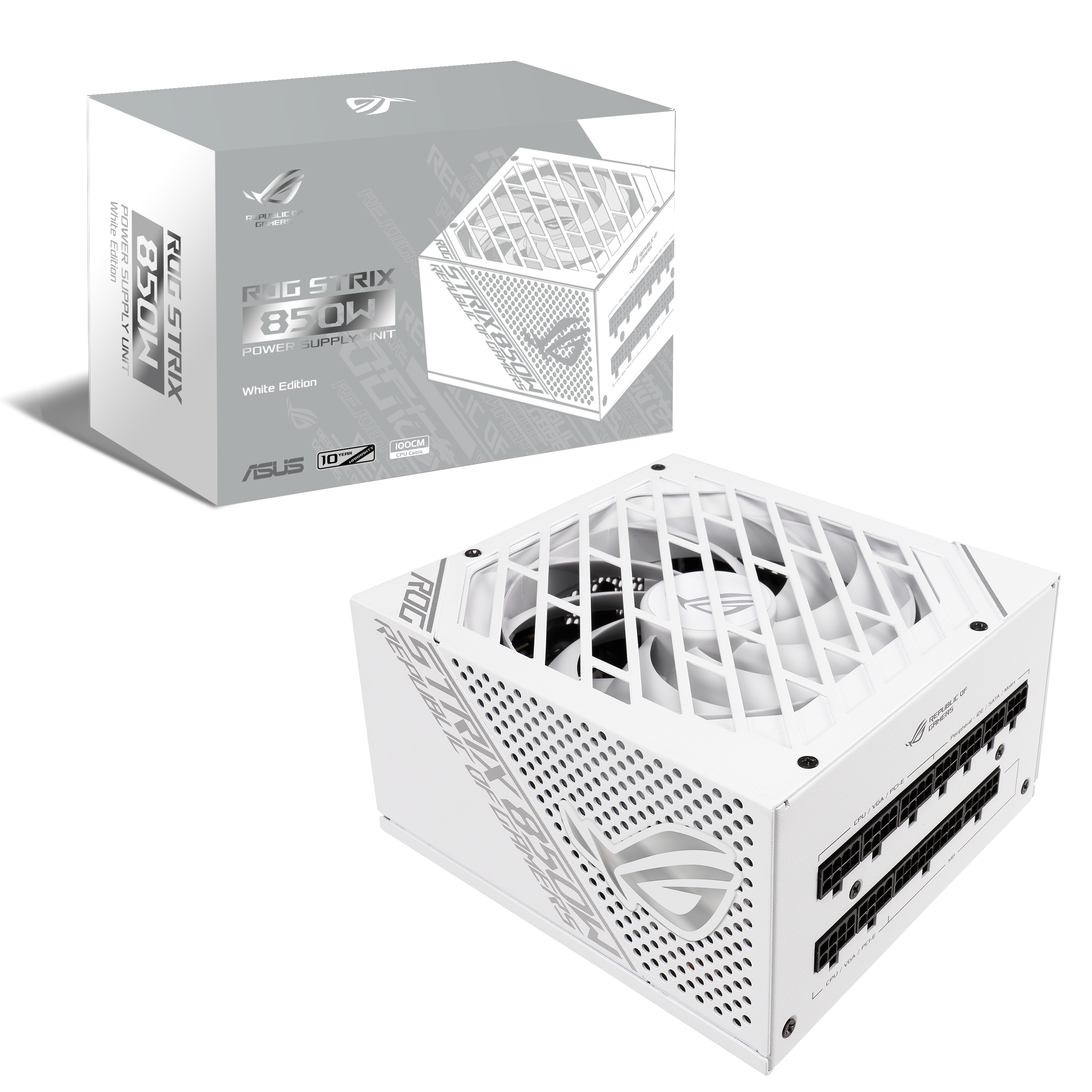 ASUS ROG Strix 850G Gaming Netzteil, White, 80+ Gold, Modular, 135 mm L&uuml;fter