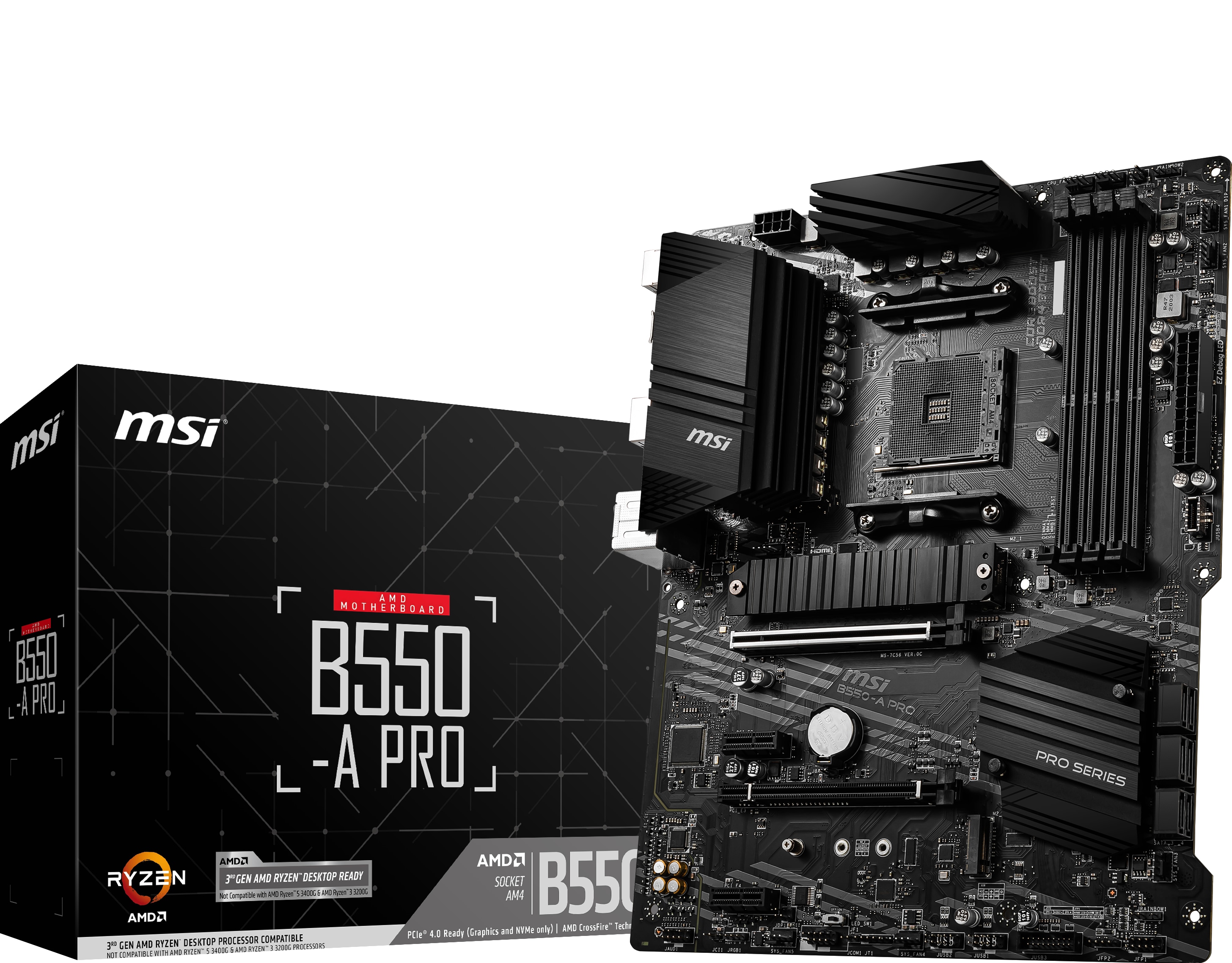 MSI B550-A Pro ATX Mainboard Sockel AM4 M.2/DP/HDMI/USB3.2/LAN