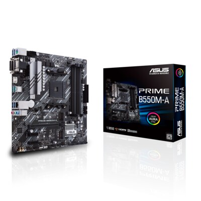 PRIME 4 günstig Kaufen-ASUS Prime B550M-A mATX Mainboard Sockel AM4 M.2/USB3.2/HDMI/DVI/VGA. ASUS Prime B550M-A mATX Mainboard Sockel AM4 M.2/USB3.2/HDMI/DVI/VGA <![CDATA[• mATX Mainboard Sockel AM4 für AMD Ryzen der 3./4./5. Generation • AMD B550 Chipsatz, Grafik aus Ryze