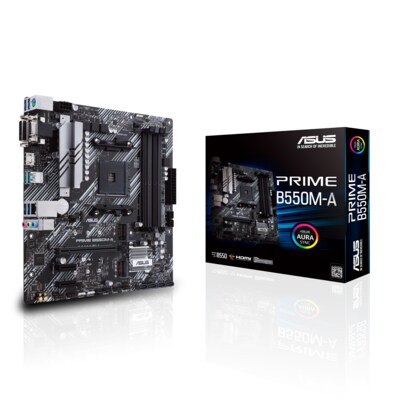 Image of ASUS Prime B550M-A mATX Mainboard Sockel AM4 M.2/USB3.2/HDMI/DVI/VGA