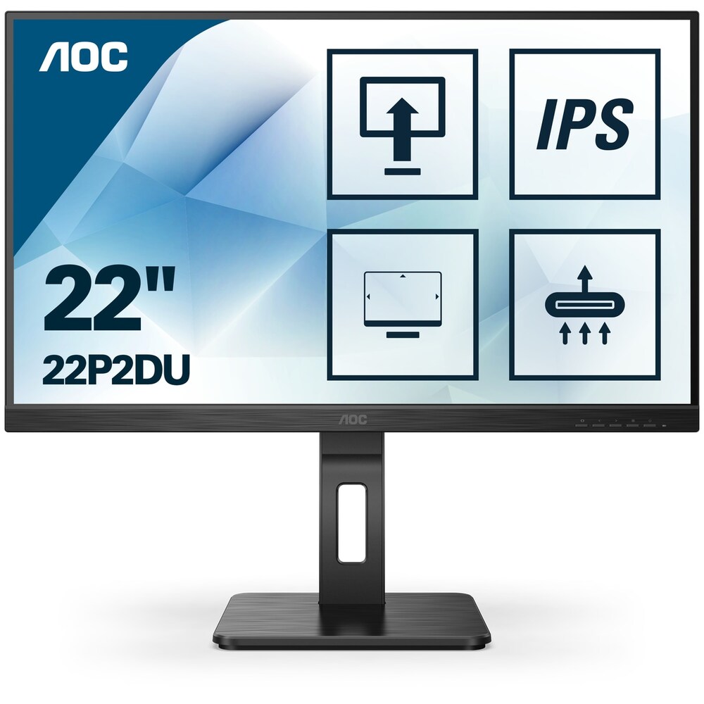 AOC 22P2DU 54,7cm (21,5") Full HD 16:9 IPS Office Monitor VGA/DVI/HDMI Pivot HV