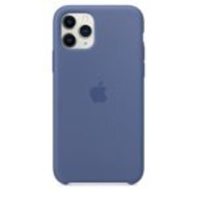 Apple Original iPhone 11 Pro Silikon Case Leinenblau